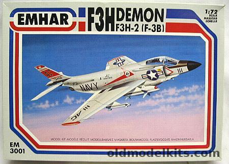 Emhar 1/72 F3H-2 (F-3B) Demon Fighter - VF-31 USS Saratoga and VF-64 - (F3H2), EM3001 plastic model kit
